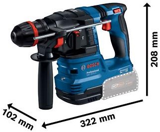 Afbeelding laden in galerijviewer, Bosch blauw bosch professional gbh 18v-22 x accu combihamer onechuck sds-plus 2,0j 18v 4.0ah in l-boxx - 0611924101
