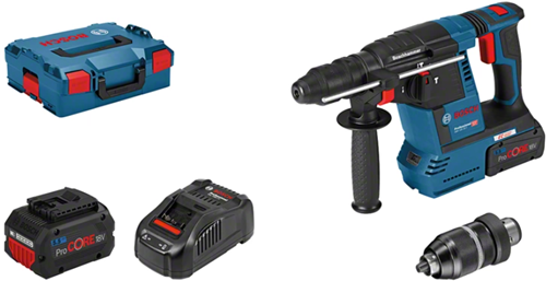 Load image into Gallery viewer, Bosch blauw gbh 18v-26 f | accuboorhamer | sds plus | met boorhouder | 2x procore18v 5.5ah - 061191000f
