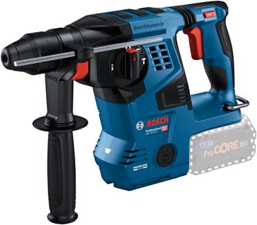 Bosch blauw bosch professional gbh 18v-28 cf accu combihamer sds-plus 3,3j + snelwisselboorkop 18v basic body in l-boxx - 0611921001