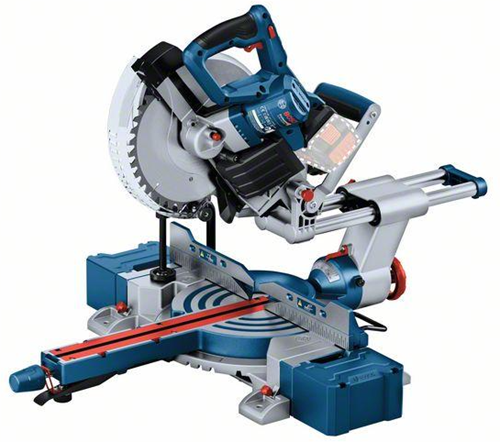 Bosch blauw gcm 18v-254 d accu afkortzaag | 254 mm | zonder accu's en lader - 0601b51100