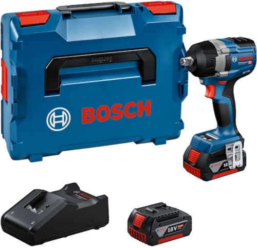 Afbeelding laden in galerijviewer, Bosch blauw gds 18v-750 c accu slagmoeraanzetter | inclusief 2x gba 18v 5,0 ah accu's en lader gal 18v-40 - 06019l9003
