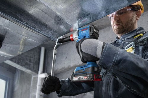 Afbeelding laden in galerijviewer, Bosch blauw gdx 18v-285 accu slagschroevendraaier slagmoeraanzetter | inclusief 2x gba 18v 4,0 ah lader gal 18v-40 - 06019n2102
