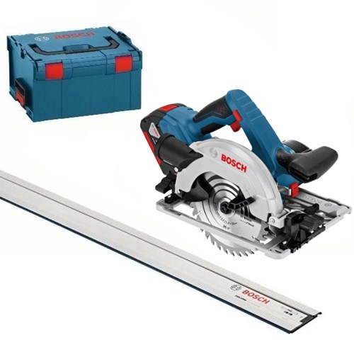 Load image into Gallery viewer, Bosch blauw gks 18v-57 g professional accu cirkelzaag | 5.0ah li-ion | in l-boxx | met 1600mm geleiderail - 06016a2102
