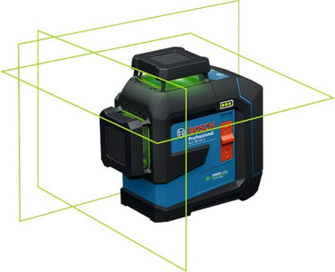 Bosch blauw bosch professional gll 80-33 g - lijnlaser - (1 x accu ba 3.7v 3.0ah xl li-ion, laserrichtbord, houder lb10, usb-a naar usb-c kabel, tas)