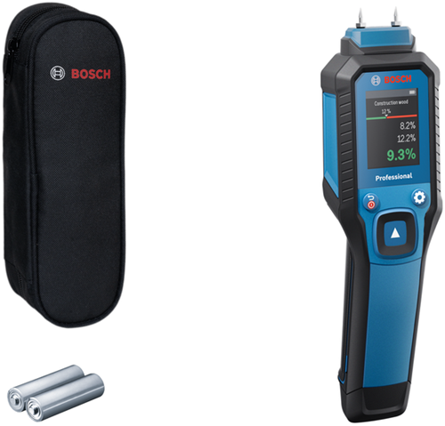 Load image into Gallery viewer, Bosch blauw gmp 1-13 materiaalvochtmeter | 2 batterij 1,5v lr6 (aa) + opbergetui - 0601078000
