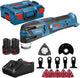 Bosch blauw bosch professional gop 12v-28 accu multitool + accessoires 12v 3.0ah in l-boxx - 06018b5006