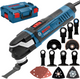 Bosch blauw gop 40-30 multitool 400w in l-boxx + accessoires - 0601231001