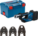 Bosch blauw gpt 18v-19 accu perstang | 3 persbekken th | zonder accu's en lader in l-boxx - 06019m2004