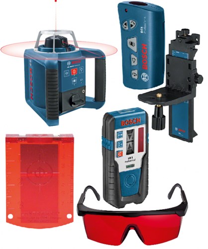 Load image into Gallery viewer, Bosch blauw grl 300 hv set rotatielaser | + lr 1 + wm4 + rc1 - 0601061501
