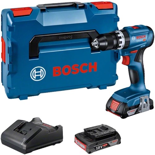 Afbeelding laden in galerijviewer, Bosch blauw gsb 18v-45 accu schroef- en klopboormachine | 2 x 2,0 ah accu + oplader | in l-boxx - 06019k3303
