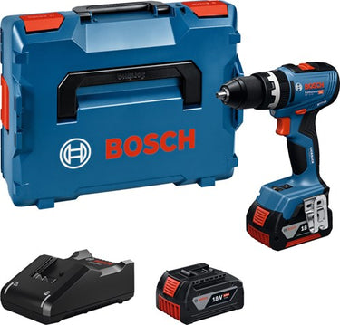 Bosch blauw bosch professional gsb 18v-65 accu klop- schroefboormachine 18v 5.0ah in l-boxx - 06019n3303