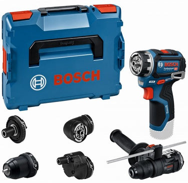 Bosch blauw bosch professional gsr 12v-32 fc flexiclick schroefboormachine +5 opzetstukken 12v basic body in l-boxx - 06019n7102