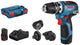 Bosch blauw gsr 12v-35 fc accu boorschroevendraaier + opzetstukken | 2x 3.0ah accu's | in l-boxx - 06019h3000