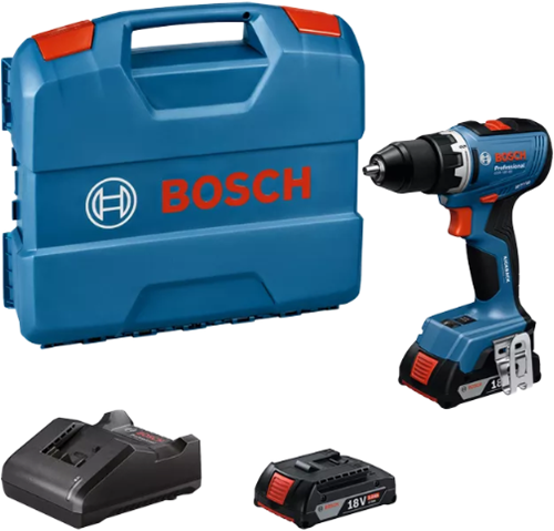 Afbeelding laden in galerijviewer, Bosch blauw gsr 18v-65 accu schroefboormachine | incl. 2x 2.0ah accu's en lader in koffer - 06019n3000
