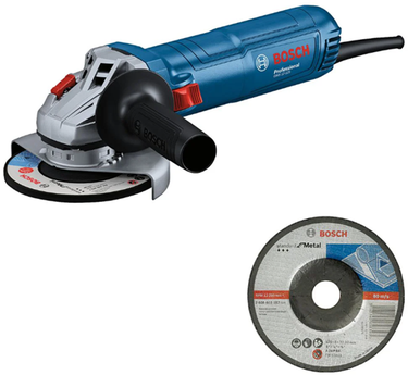 Bosch blauw bosch professional gws 12-125 haakse slijper 125mm 1200w + doorslijpschijf - 06013a6100