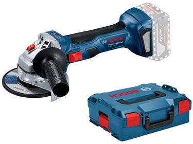 Bosch blauw gws 18v-7 professional 18v accu haakse slijpmachine solo in l-boxx | zonder accu's en lader - 06019h9002