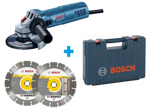 Load image into Gallery viewer, Bosch blauw gws 880 professional haakse slijper | 125mm | + 2 diamantschijven in koffer - 060139600b
