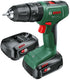Bosch groen easyimpact 18v-40 | accuklopboorschroevendraaier 18v (2x 2.0ah accu + lader) - 06039d8108