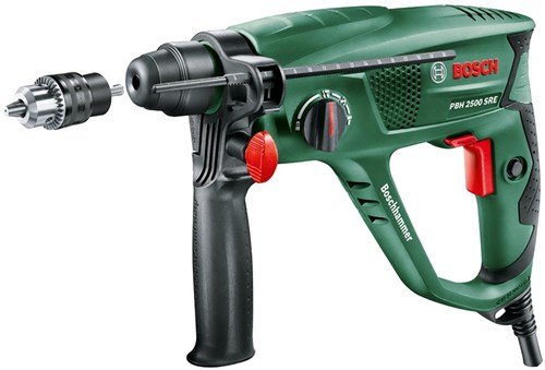 Bosch groen pbh 2500 sre boorhamer | 600w 1.9 joule - 0603344402
