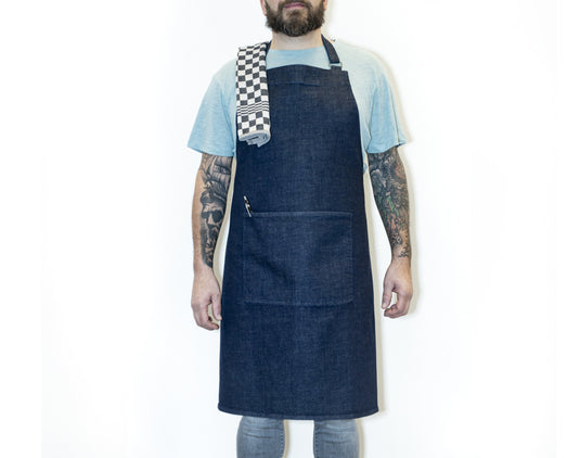 Bo weevil schort - denim - biologisch katoen