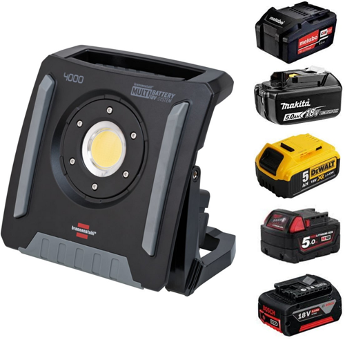 Load image into Gallery viewer, Brennenstuhl 1173140400 | multi batterij led bouwlamp | 4000 ma | 4500 lm | ip65 | zonder accu - 1173140400
