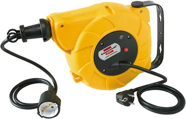 Brennenstuhl automatische kabelhaspel voor binnen (9+2m kabel, voor wand- en plafondmontage, ip20) geel