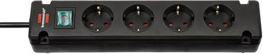Brennenstuhl bremounta stekkerdoos 4-voudig zwart 1,5m h05vv-f 3g1,5| per 4 - 1150650114