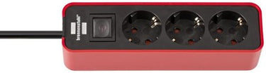 Brennenstuhl ecolor stekkerdoos | 3-voudig | rood zwart | 1,5 meter - 1153230070