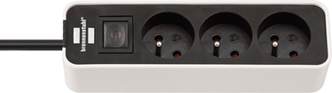 Brennenstuhl ecolor stekkerdoos | 3-voudig | wit zwart | 5m h05vv-f 3g1,5 | fr be - 1153234520