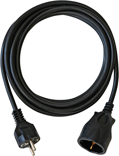 Brennenstuhl cee 7 7 (recht) - cee 7 3 (recht) stroom verlengkabel | 3x 1,50mm | zwart | 3 meter