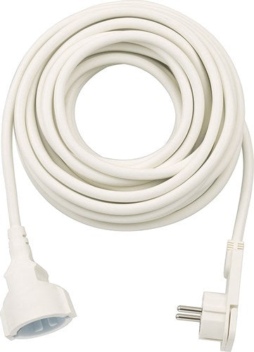 Brennenstuhl verlengkabel, 1x haakse platte stekker (wit, 10 meter)