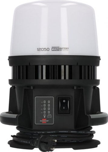 Brennenstuhl professional multi battery led 360° hybride bouwlamp 12050 mh (compatibel met 18v batterijen van 10 verschillende fabrikanten, 5m rn kabel, ip54, perfecte all-round verlichting, zonder batterij, engineered in germany)
