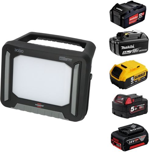 Brennenstuhl multi battery | led | accu bouwlamp | 3000 ma | 3150lm | ip65 1173700007