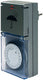 Brennenstuhl tijdschakelklok mz 44, mechanisch stopcontact (dag-timer, ip44 beschermd, hogere contactbescharming afdekking) zwart