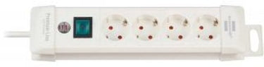 Brennenstuhl premium-line stekkerdoosdoos 10-voudig (verdeeldoos met schakelaar en 3m kabel -45° hoek van de veiligheidscontactdozen) zwart