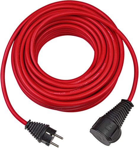 Brennenstuhl verlengsnoer voor bouwplaatsen ip44 10m rood h07rn-f 3g1,5 - 1167950