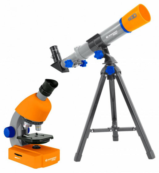 Load image into Gallery viewer, Bresser Telescoop en microscoop junior 35 cm oranje
