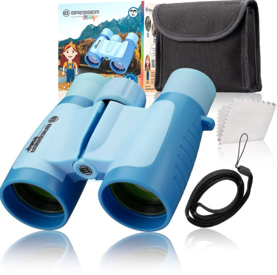 Load image into Gallery viewer, Bresser Verrekijker junior 10,5 cm rubber blauw
