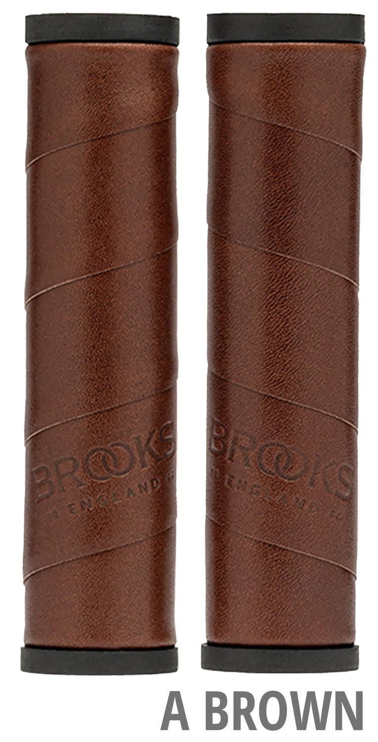 Load image into Gallery viewer, Brooks willow leather grips
