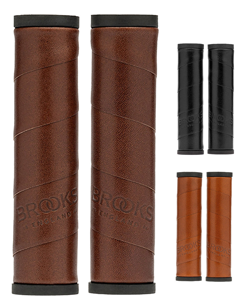 Load image into Gallery viewer, Brooks willow leather grips
