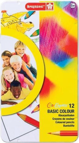 Bruynzeel - 12 basic kleurpotloden in blik