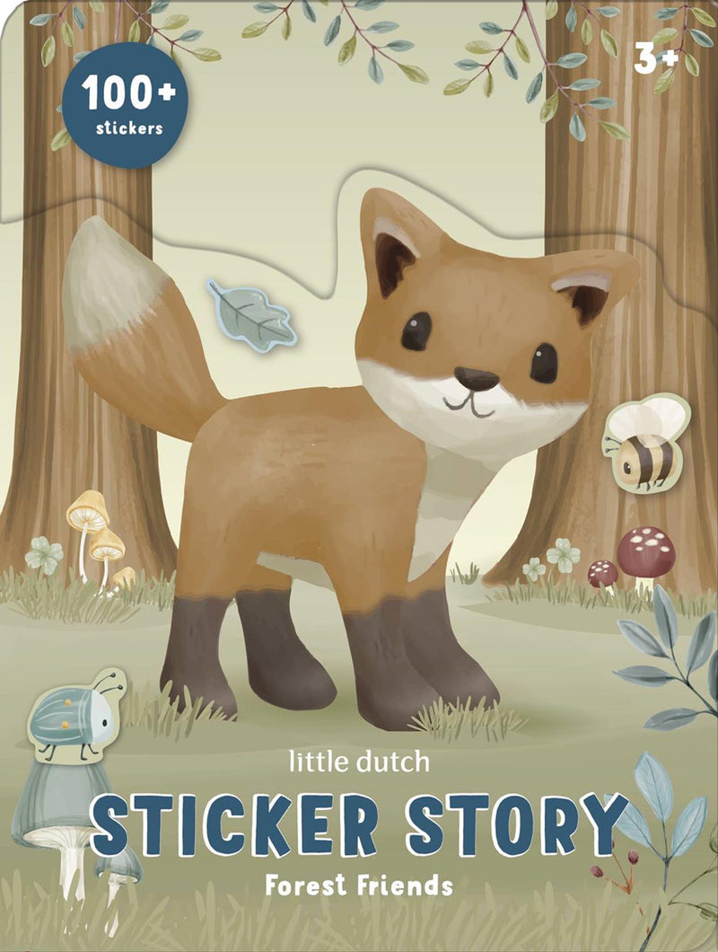 Load image into Gallery viewer, Little dutch stickerboekje forest friends - creatief speelgoed 3 jaar
