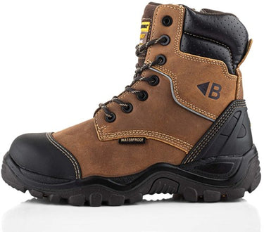 Buckbootz werkschoen bsh008wpnm hoog s3 + kn | bruin | maat 45 - 00.176.031.45