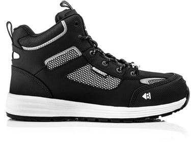 Buckbootz werkschoen largobay sneaker mid baz s1p esd zwart | zwart | maat 43 - 00.176.063.43