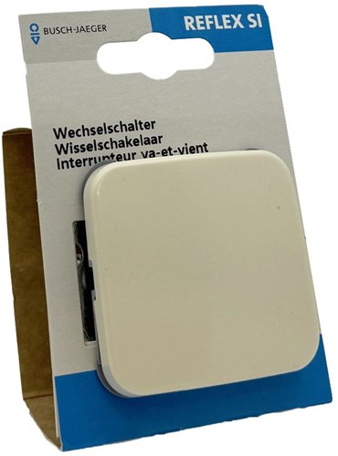 Load image into Gallery viewer, Busch jaeger creme wisselschakelaar + wip - 4695020
