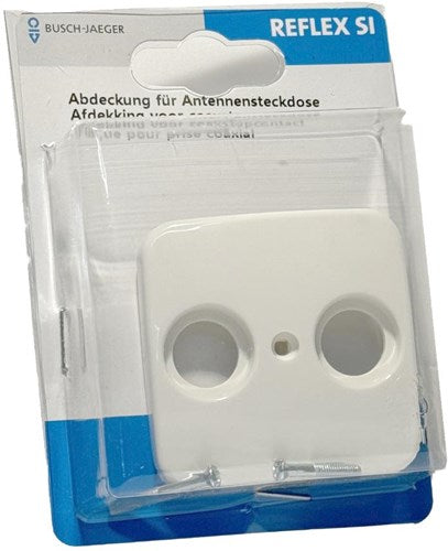 Load image into Gallery viewer, Busch jaeger wit afdekplaat voor coax - 4695570
