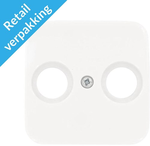Load image into Gallery viewer, Busch jaeger wit afdekplaat voor coax - 4695570
