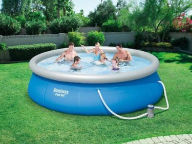 Bestway fastset zwembad 457x84cm + pomp 12 volt