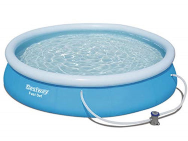 Bestway fastset zwembad 457x84cm + pomp 12 volt