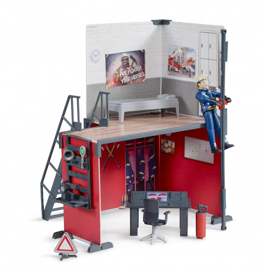 Bruder bworld brandweerkazerne met brandweerman